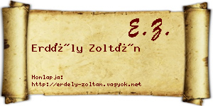 Erdély Zoltán névjegykártya