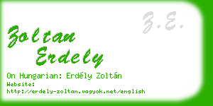zoltan erdely business card